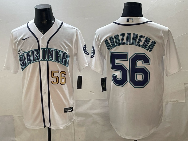 Men 2026 Seattle Mariners #56 Arozarena white Nike MLB Jersey 006->seattle mariners->MLB Jersey